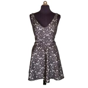 Abercrombie & Fitch Dress Size Medium Black Fit Flare Sleeveless Lace